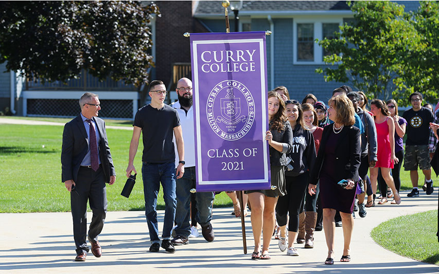 Curry Class of 2021 at Academic Convocation Curry College
